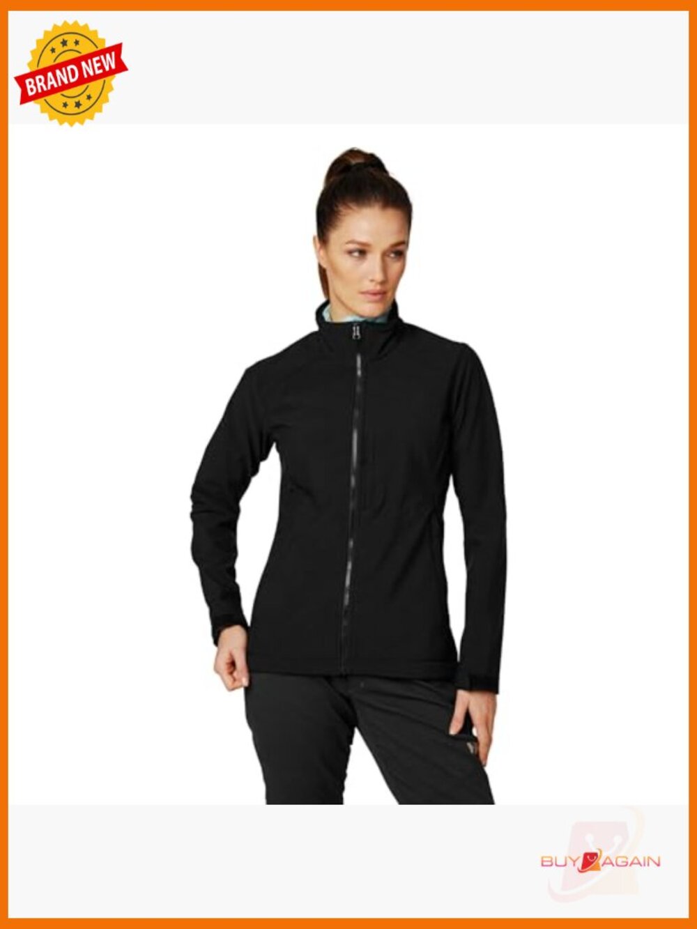 Versatile Softshell Jacket - Athletic Cut, Water Resistant, Fleece Backed, - Picture 2 of 4